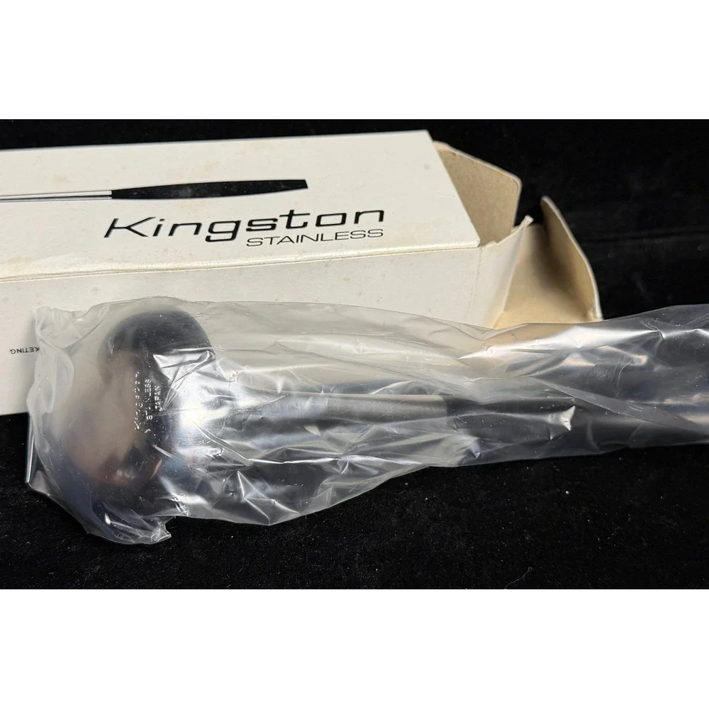 Kingston Stainless: Gravy Ladle 1222, Mid Century Modern Japan Black Handle, NIB